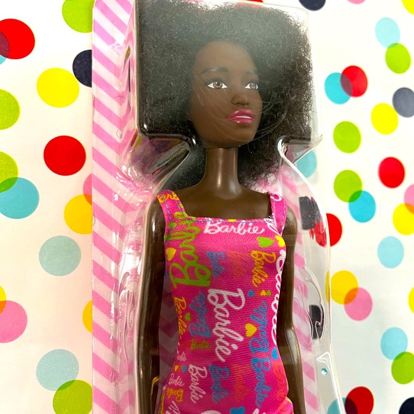 African American Barbie with Natural Hair in Signature Dress. New in box - Picture 2 of 6